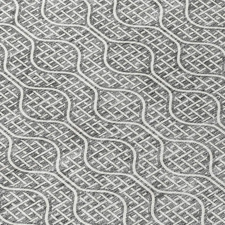 8' X 10' Gray And Ivory Geometric Washable Indoor Outdoor Area Rug