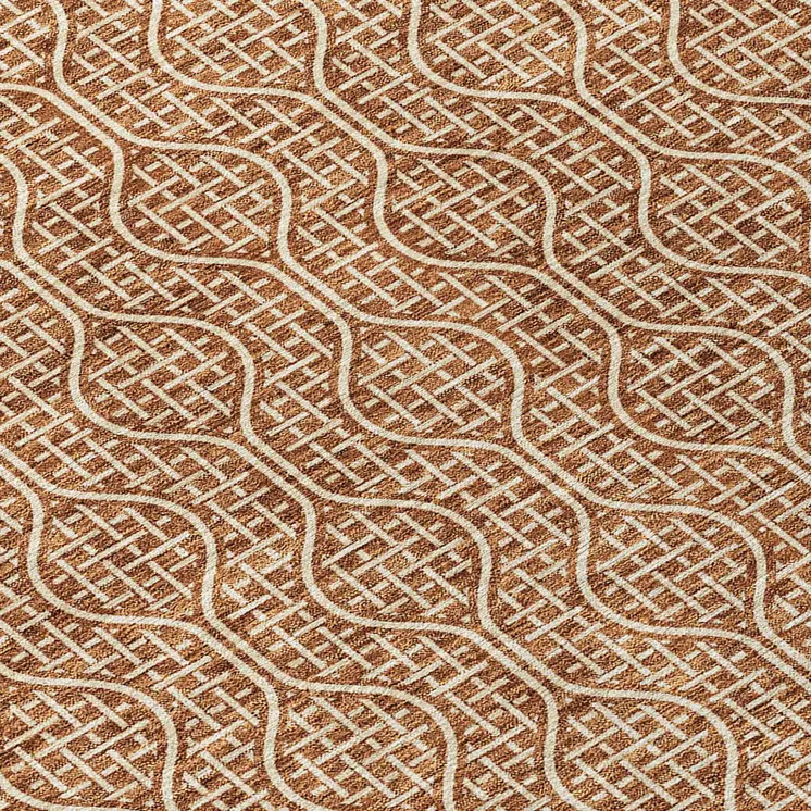 10' X 14' Brown And Beige Geometric Washable Indoor Outdoor Area Rug