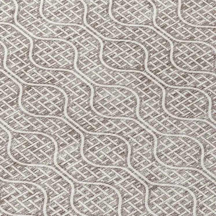 3' X 5' Taupe And Beige Geometric Washable Indoor Outdoor Area Rug
