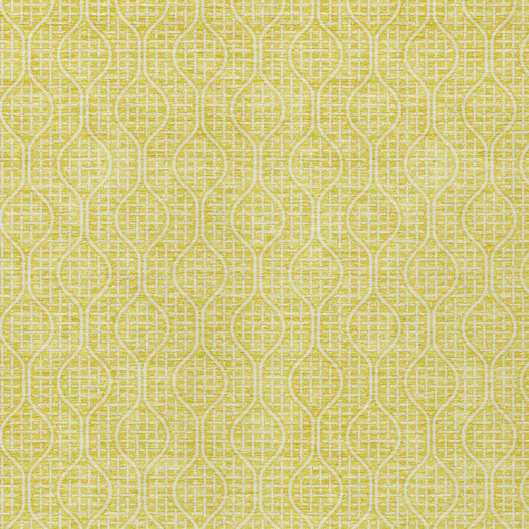 5' X 8' Yellow And Gray Geometric Washable Indoor Outdoor Area Rug