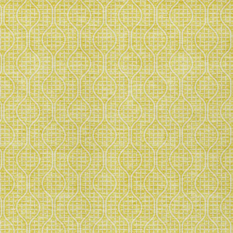 8' X 10' Yellow And Gray Geometric Washable Indoor Outdoor Area Rug