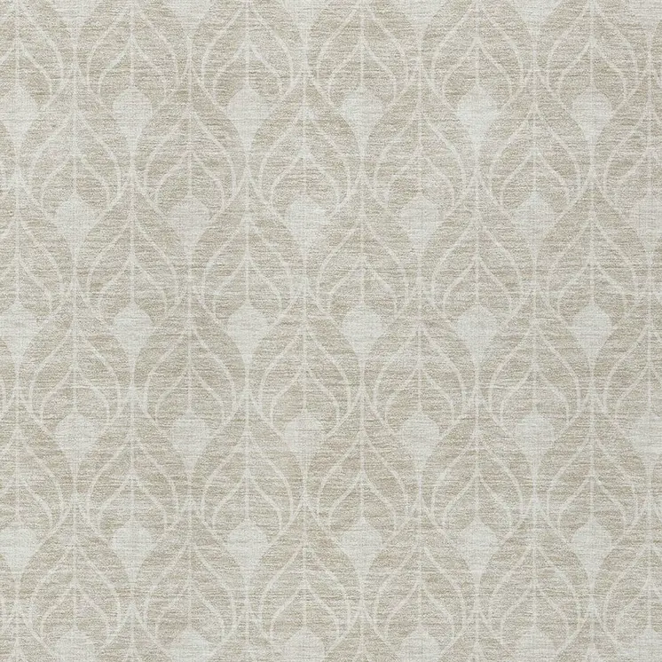 10' X 14' Beige And Ivory Geometric Washable Indoor Outdoor Area Rug