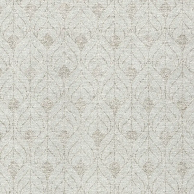 9' X 12' Ivory And Beige Geometric Washable Indoor Outdoor Area Rug