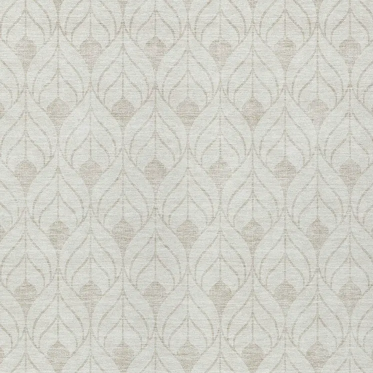 10' X 14' Ivory And Beige Geometric Washable Indoor Outdoor Area Rug
