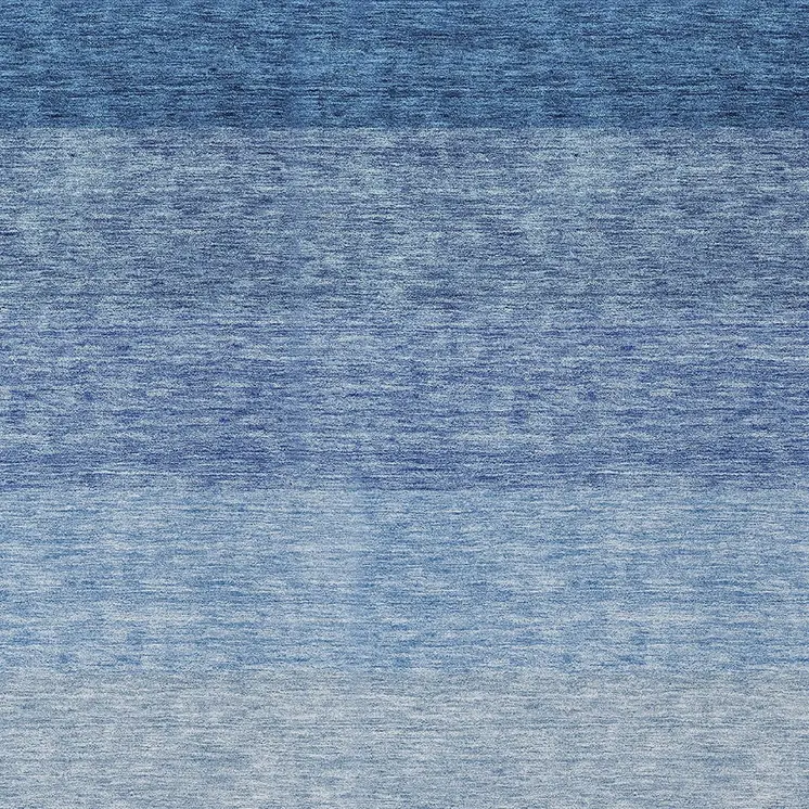 5' X 8' Blue And Gray Ombre Washable Indoor Outdoor Area Rug