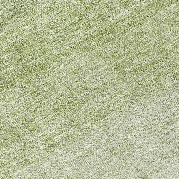 8' Green And Ivory Round Ombre Washable Indoor Outdoor Area Rug