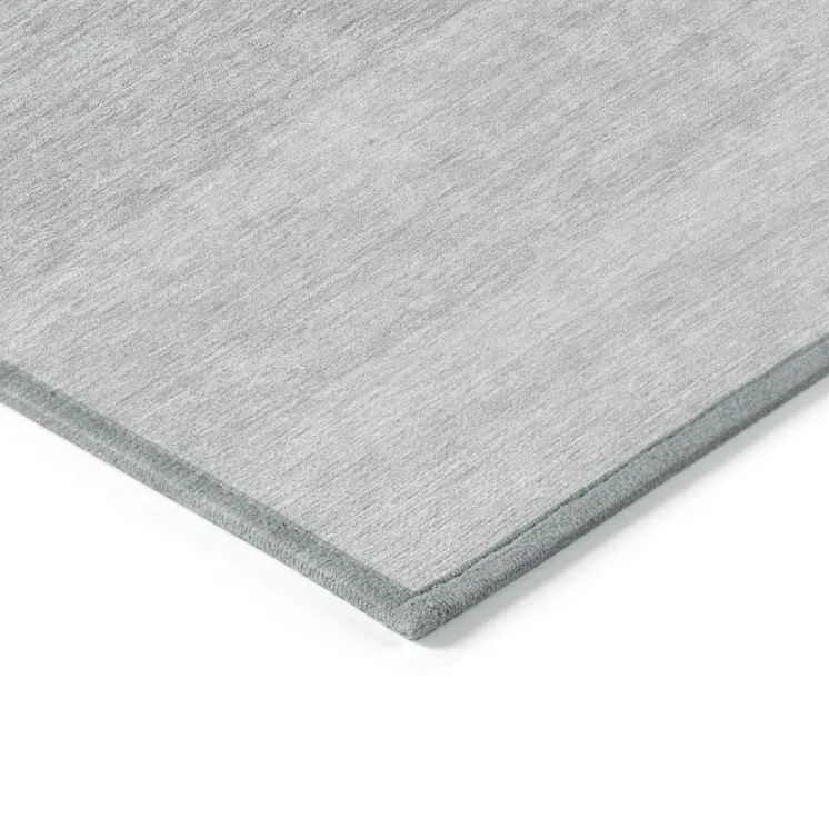 5' X 8' Gray And Light Gray Ombre Washable Indoor Outdoor Area Rug