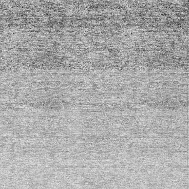 5' X 8' Gray And Light Gray Ombre Washable Indoor Outdoor Area Rug