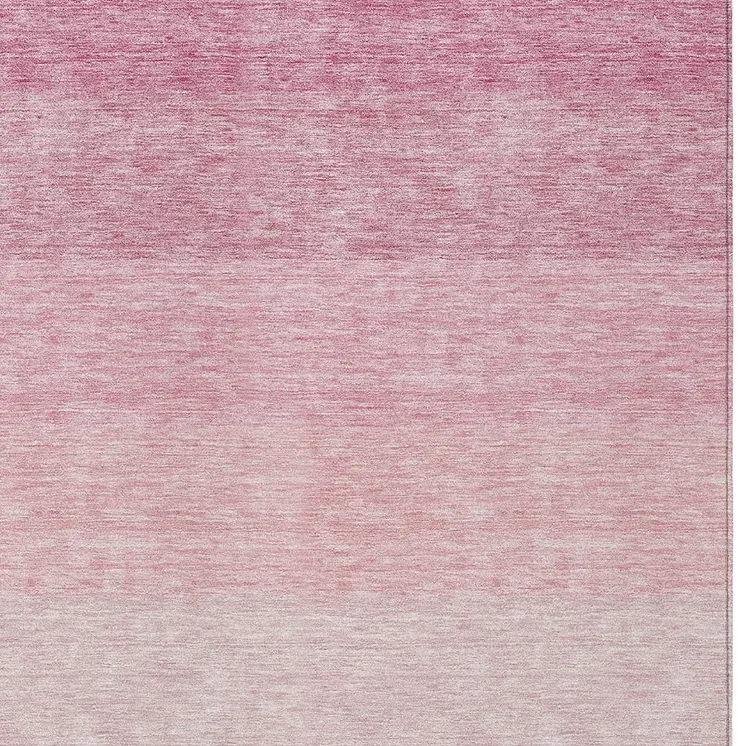 8' X 10' Pink And Ivory Ombre Washable Indoor Outdoor Area Rug