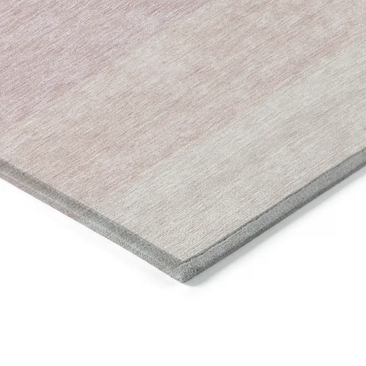 10' X 14' Pink And Ivory Ombre Washable Indoor Outdoor Area Rug