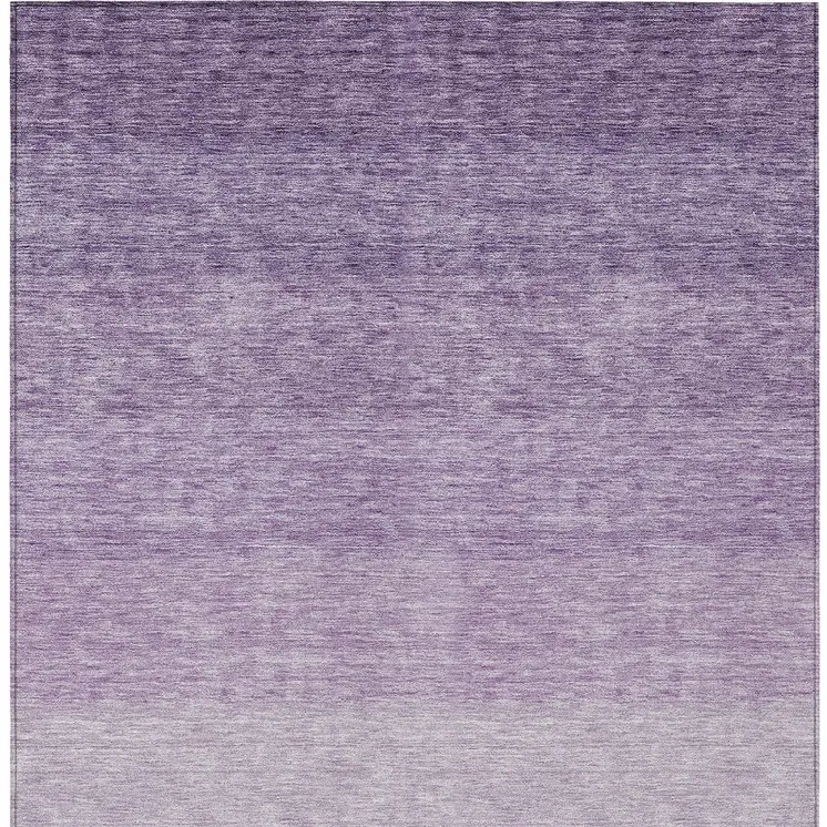 9' X 12' Purple And Lavender Ombre Washable Indoor Outdoor Area Rug