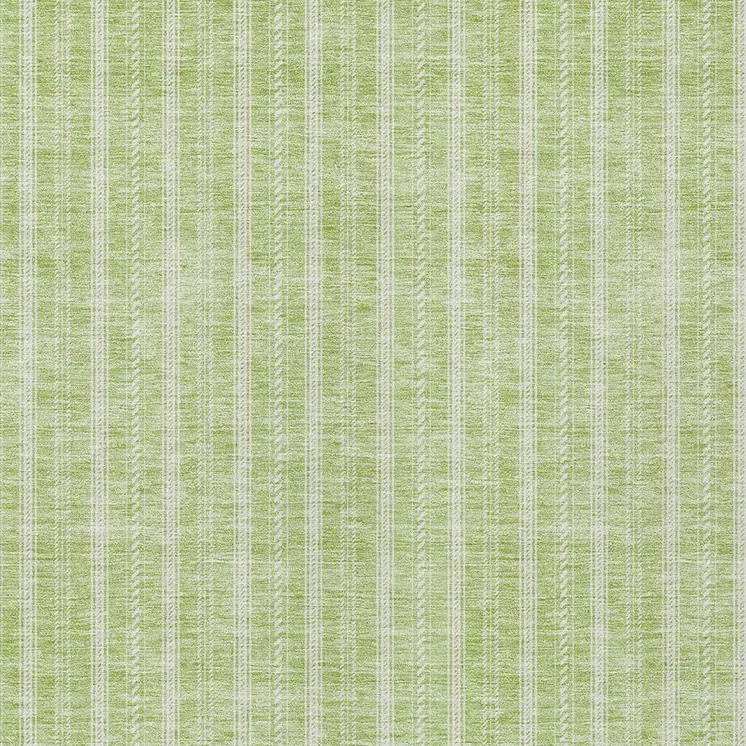 3' X 5' Artichoke Green And Ivory Striped Washable Indoor Outdoor Area Rug