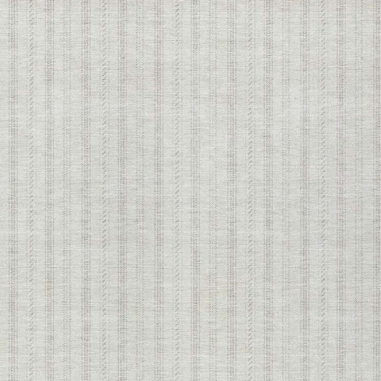 3' X 5' Ivory And Beige Striped Washable Indoor Outdoor Area Rug