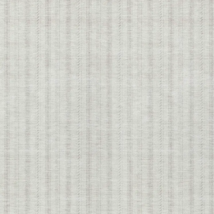 8' X 10' Ivory And Beige Striped Washable Indoor Outdoor Area Rug