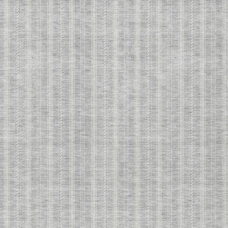 9' X 12' Silver And Ivory Striped Washable Indoor Outdoor Area Rug