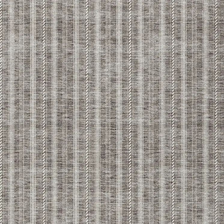 8' X 10' Taupe And Ivory Striped Washable Indoor Outdoor Area Rug