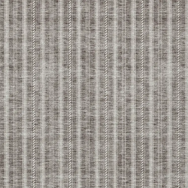 10' X 14' Taupe And Ivory Striped Washable Indoor Outdoor Area Rug