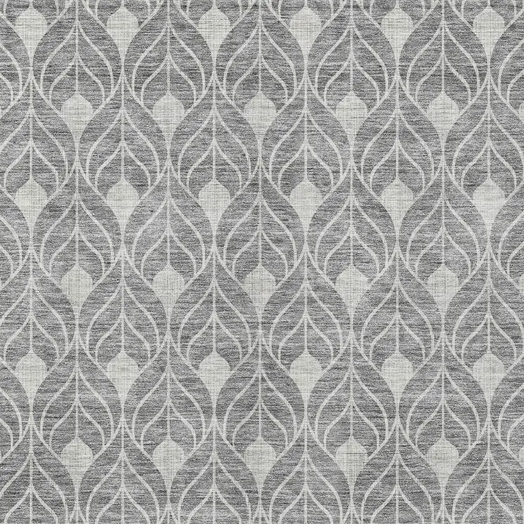 9' X 12' Gray And Light Gray Geometric Washable Indoor Outdoor Area Rug