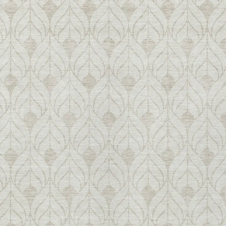 10' X 14' Ivory And Beige Geometric Washable Indoor Outdoor Area Rug