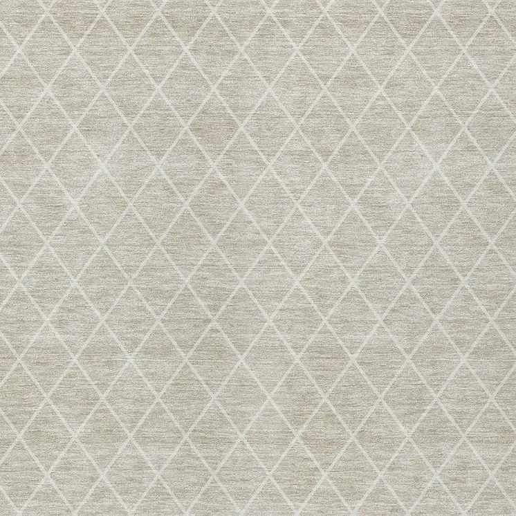 5' X 8' Beige And Ivory Geometric Washable Indoor Outdoor Area Rug