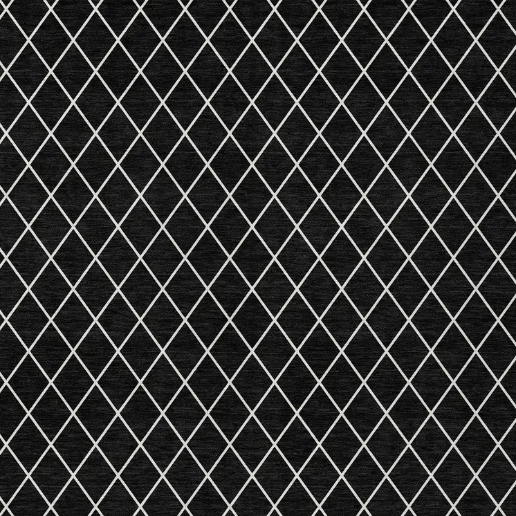10' X 14' Black And Ivory Geometric Washable Indoor Outdoor Area Rug