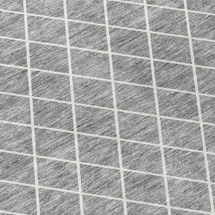 10' X 14' Gray And Ivory Geometric Washable Indoor Outdoor Area Rug