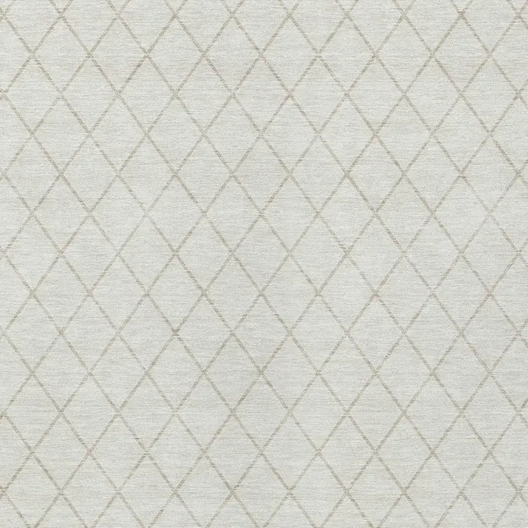 10' X 14' Ivory And Beige Geometric Washable Indoor Outdoor Area Rug