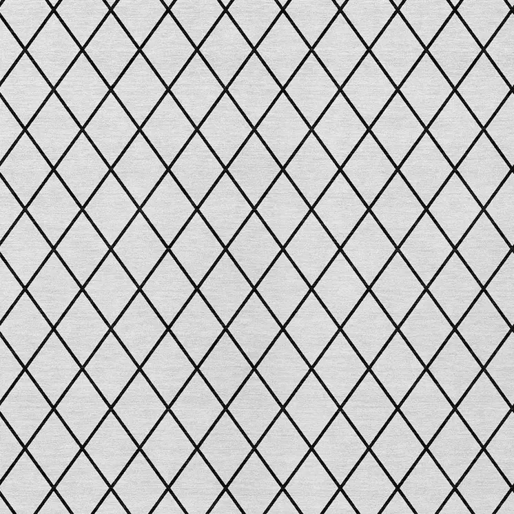 3' X 5' White And Black Geometric Washable Indoor Outdoor Area Rug