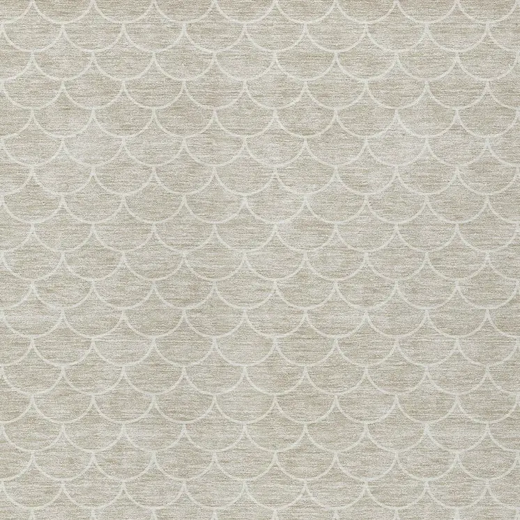 8' X 10' Beige And Ivory Geometric Washable Indoor Outdoor Area Rug