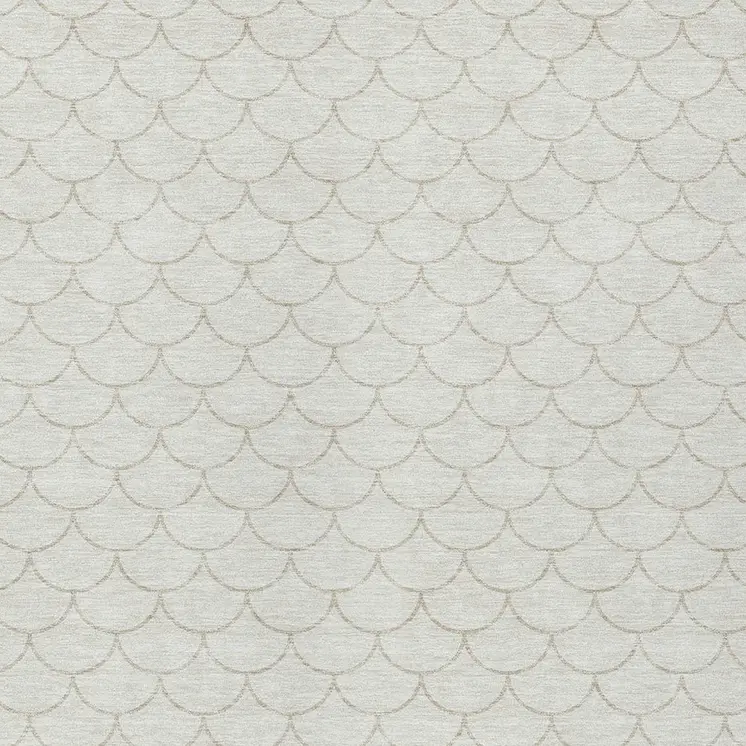 3' X 5' Ivory And Beige Geometric Washable Indoor Outdoor Area Rug