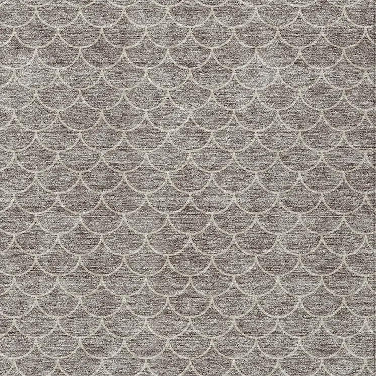 3' X 5' Taupe And Beige Geometric Washable Indoor Outdoor Area Rug