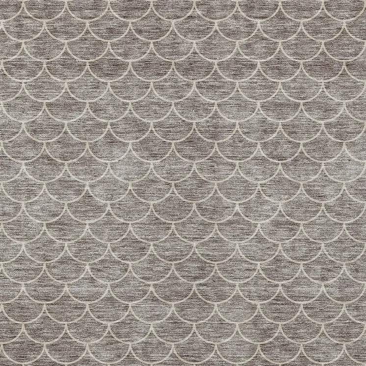 9' X 12' Taupe And Beige Geometric Washable Indoor Outdoor Area Rug