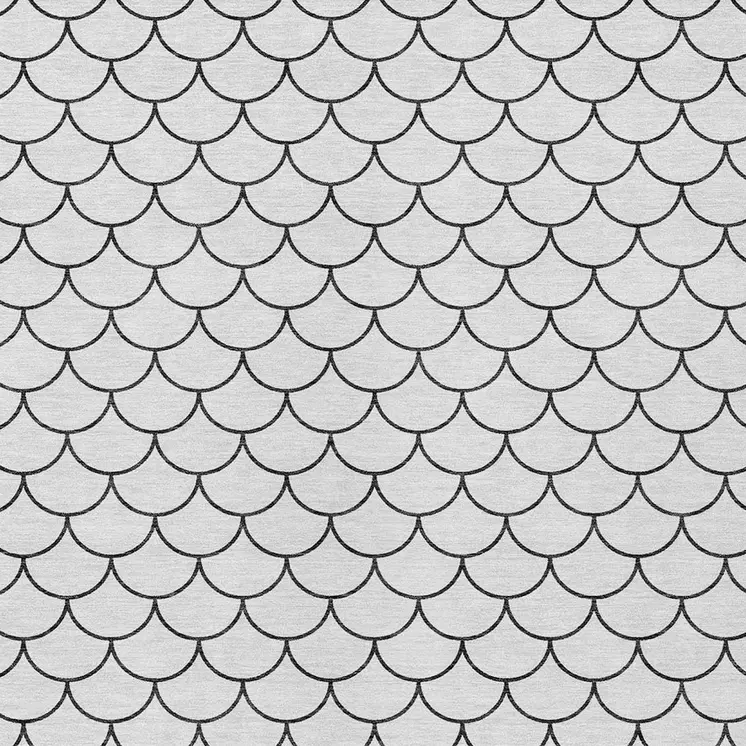 3' X 5' White And Black Geometric Washable Indoor Outdoor Area Rug