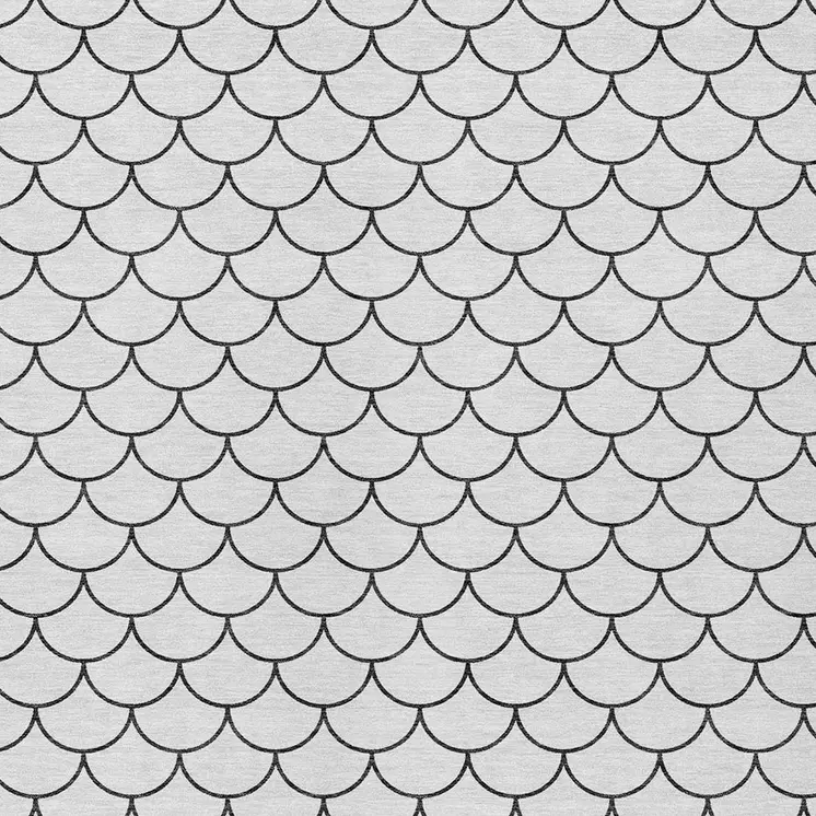 9' X 12' White And Black Geometric Washable Indoor Outdoor Area Rug