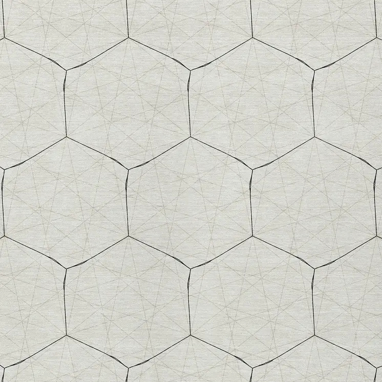 9' X 12' Linen Beige And Black Geometric Washable Indoor Outdoor Area Rug