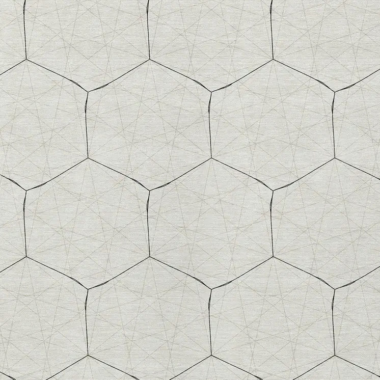 10' X 14' Linen Beige And Black Geometric Washable Indoor Outdoor Area Rug