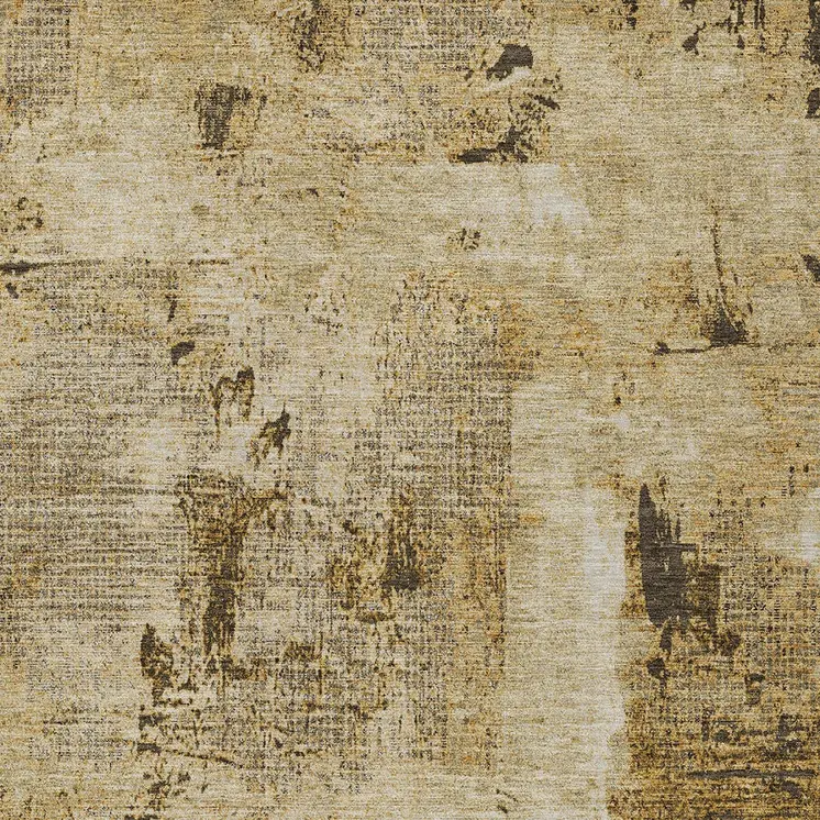 8' X 10' Beige And Brown Abstract Washable Indoor Outdoor Area Rug