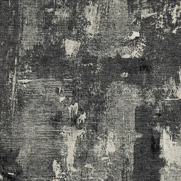 5' X 8' Black Gray And Ivory Abstract Washable Indoor Outdoor Area Rug
