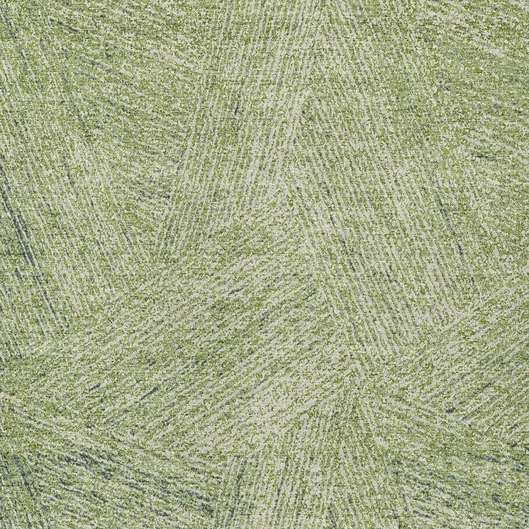 3' X 5' Artichoke Green And Ivory Abstract Washable Indoor Outdoor Area Rug