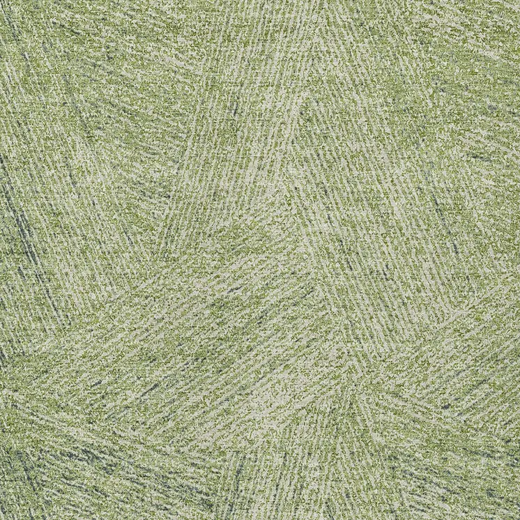 9' X 12' Artichoke Green And Ivory Abstract Washable Indoor Outdoor Area Rug