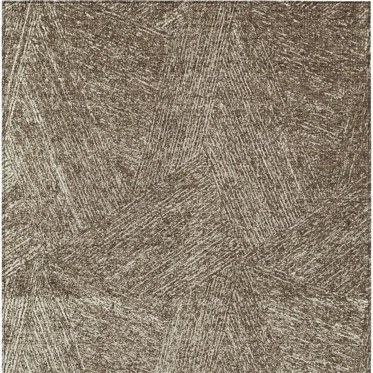 10' X 14' Chocolate And Beige Abstract Washable Indoor Outdoor Area Rug