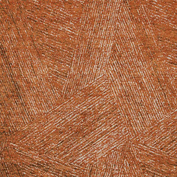 8' X 10' Copper Brown And Beige Abstract Washable Indoor Outdoor Area Rug