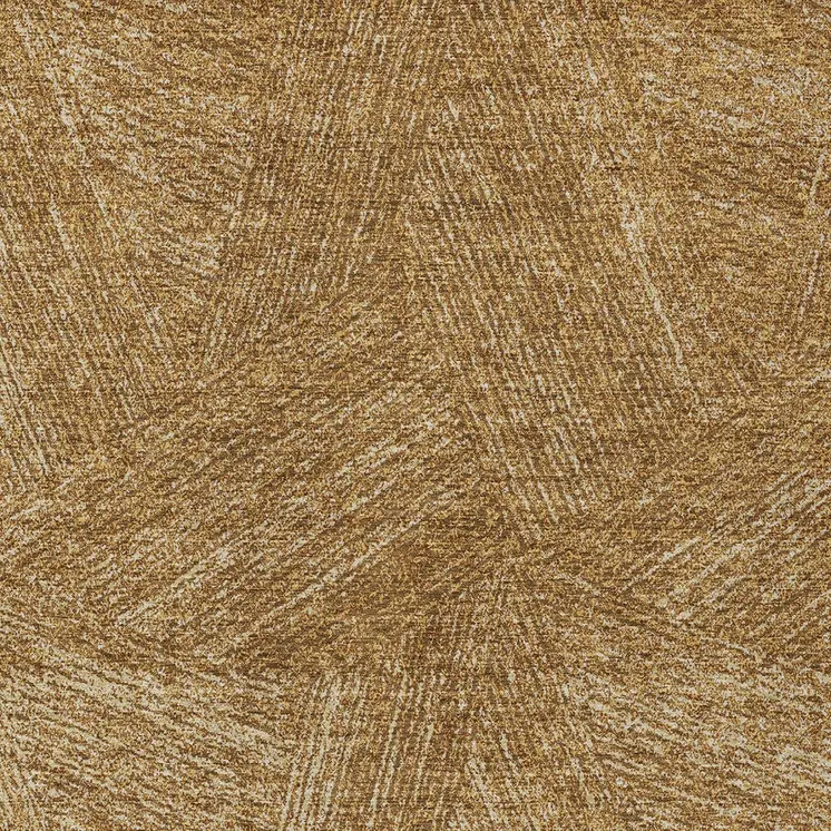 5' X 8' Gold Brown And Ivory Abstract Washable Indoor Outdoor Area Rug