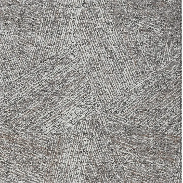 10' X 14' Gray Brown And Ivory Abstract Washable Indoor Outdoor Area Rug