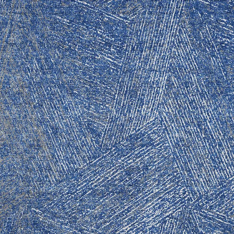 3' X 5' Navy Blue Gray And Ivory Abstract Washable Indoor Outdoor Area Rug