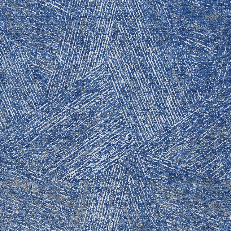 8' X 10' Navy Blue Gray And Ivory Abstract Washable Indoor Outdoor Area Rug
