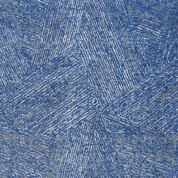 9' X 12' Navy Blue Gray And Ivory Abstract Washable Indoor Outdoor Area Rug