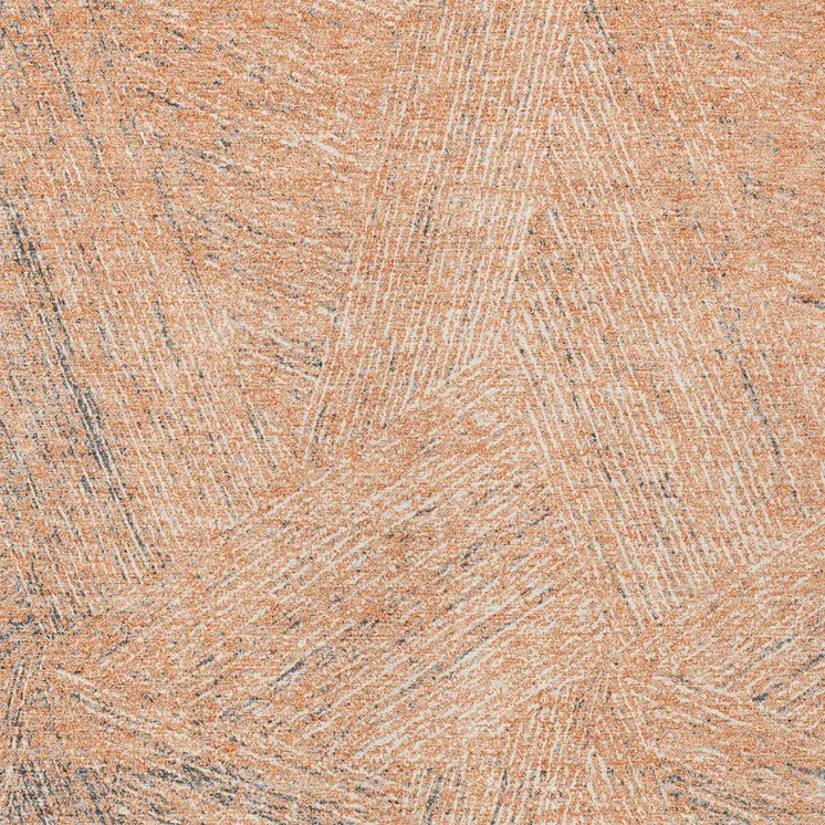 10' X 14' Peach Blue And Ivory Abstract Washable Indoor Outdoor Area Rug