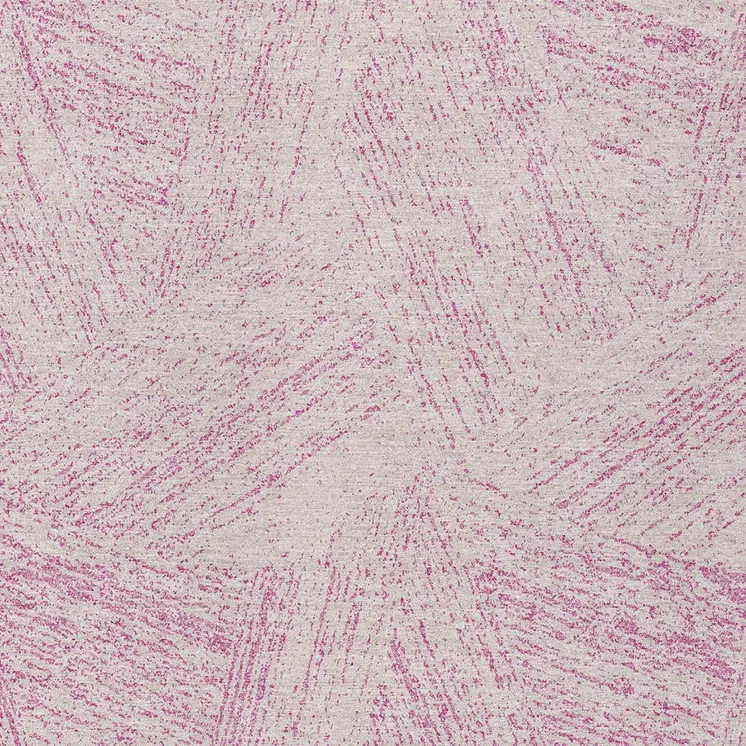 10' X 14' Pink And Ivory Abstract Washable Indoor Outdoor Area Rug