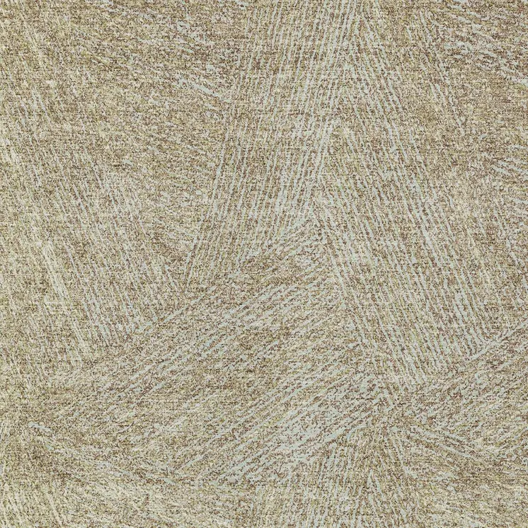 9' X 12' Ivory And Brown Abstract Washable Indoor Outdoor Area Rug